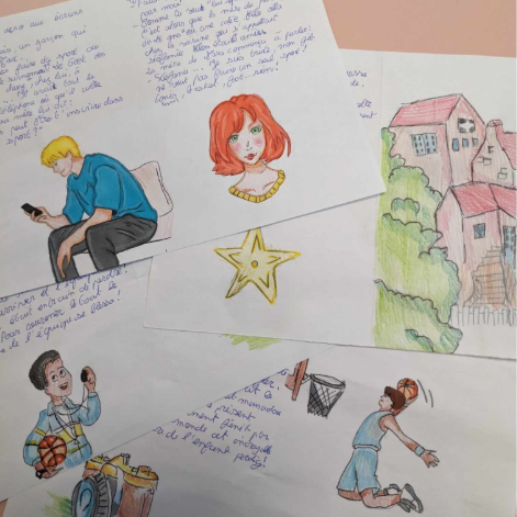 Paroles de jeunes engagées :   «  Nos contes mystérieux pour les autres »      

    Lauréat (e ) s 2024 du Fonds d’Initiatives Jeunes 84, 6 jeunes l’islois (9-13 ans) ont commencé au périscolaire à écrire et imaginer des histoires à l’école, et puis entre midi et deux, et puis les week-ends et  les vacances, et … « quand on a le temps, on adore ! ! » disent-ils en riant.  

Avec le soutien d’Info Jeunes et l’AJ Esprit J de L’Isle-sur-la-Sorgue, leur plaisir commun est à son tour devenu …une belle histoire !  « À ce jour nous avons écrit 6 à 8 contes avec nos propres dessins, illustrations. Dans nos récits il y a parfois en commun du mystérieux et toujours une morale »   précisent Lola, Margo , Charline , Shanyce , Laliya et Joao . 

Il y a « le lapin qui veut nager », « la petite étoile mystérieuse », « l’enfant accro aux écrans », « l’enfant prodige » et d’autres. Notre idée est de lire nos histoires aux papis et mamies, aux enfants malades, dans les maisons de retraites, les hôpitaux, la médiathèque, les centres aérés de notre ville.   

Avec l’aide du FIJ (Fonds d’initiatives Jeunes) 84, de la Mairie et la vente de nos gâteaux, nous allons éditer un recueil de nos « Mille et une histoires mystérieuses » publié en 100 exemplaires qui seront offerts aux personnes à qui nous raconterons nos contes » confient ces écrivains en herbe. 